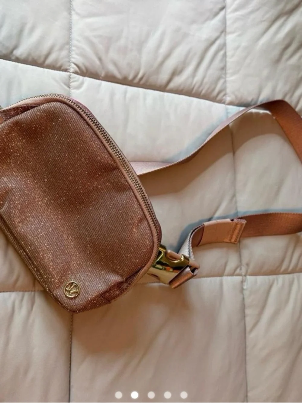 lululemon Pink Champagne Glitter Everywhere Belt Bag 1L - Picture 2 of 4